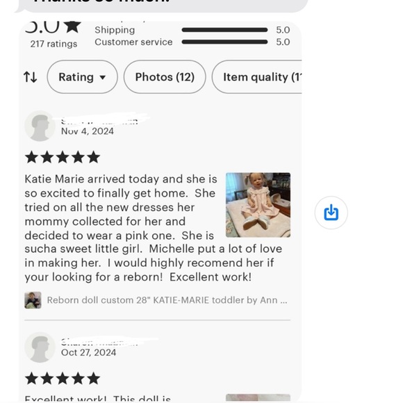 ROSE COTTAGE REBORNS GIRL BABY SILICONE MIX REAL LIFE LIKE NEW DOLL - Picture 12 of 13